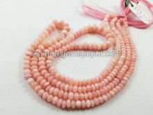 Pink Opal Smooth Roundelle Beads